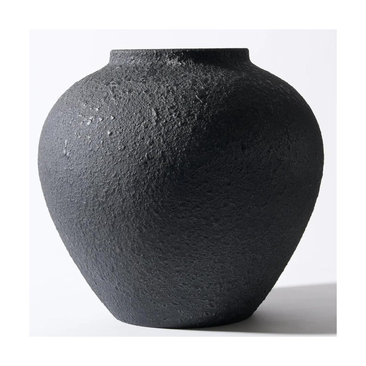 Arina Black Rustic Iron Vase Modern Farmhouse / Black Large Round