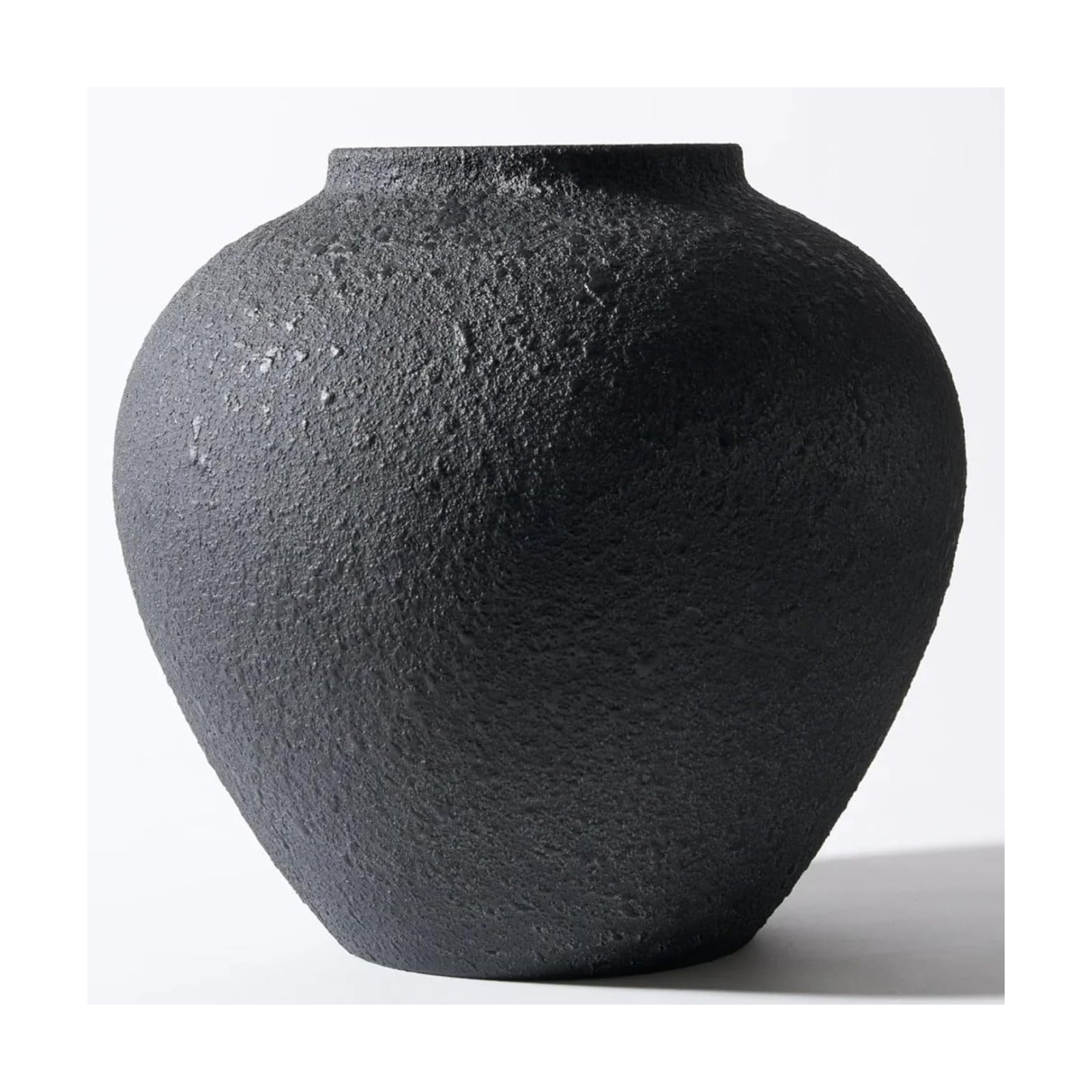 Arina Black Rustic Iron Vase Modern Farmhouse / Black Large Round