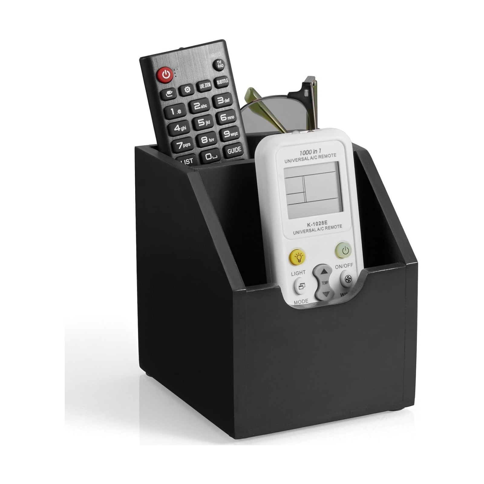 TV Remote Holder / Black / 2 Slots