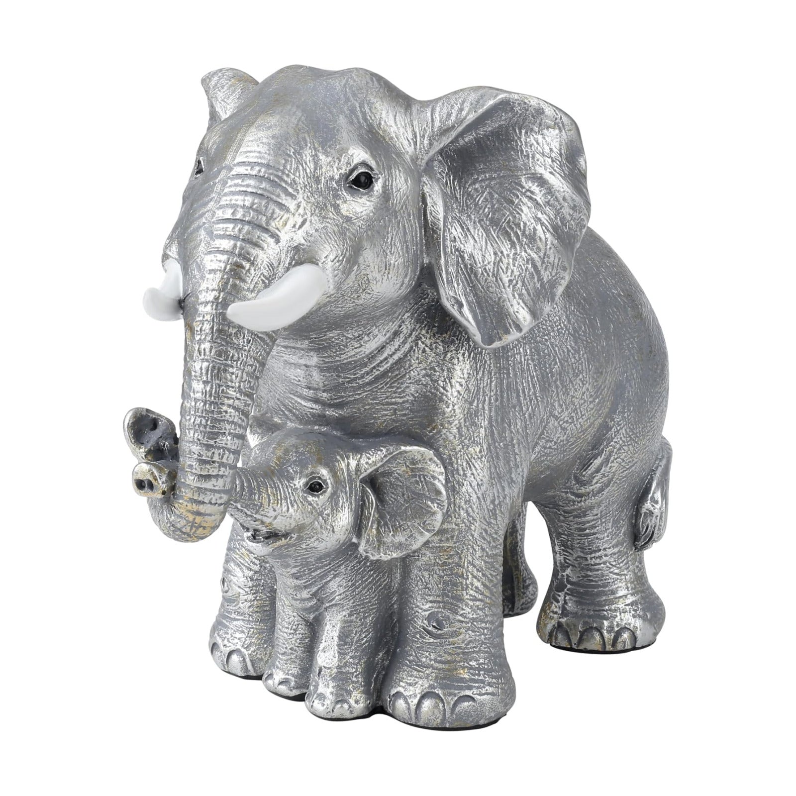 Elephant Decor Figurine Elephants Statue Decor / Silver