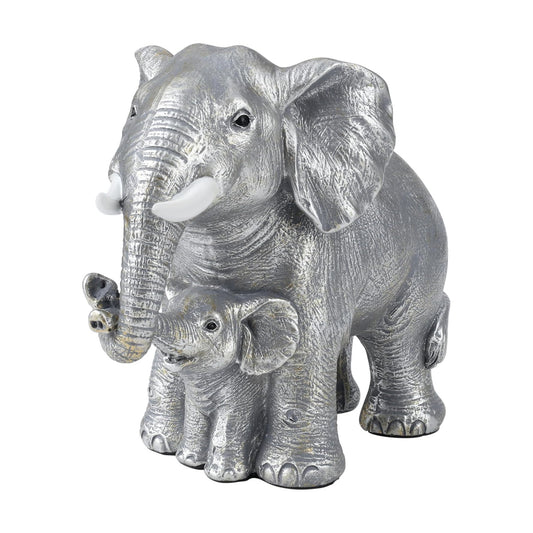 Elephant Decor Figurine Elephants Statue Decor / Silver
