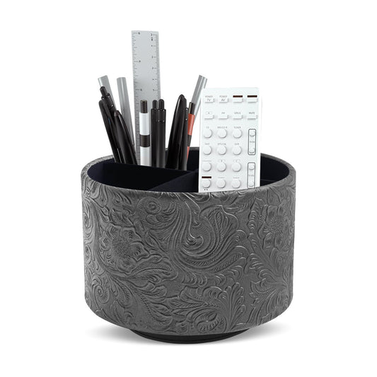 Remote Control Holder / 1-carved Black / 360 Degree Rotation