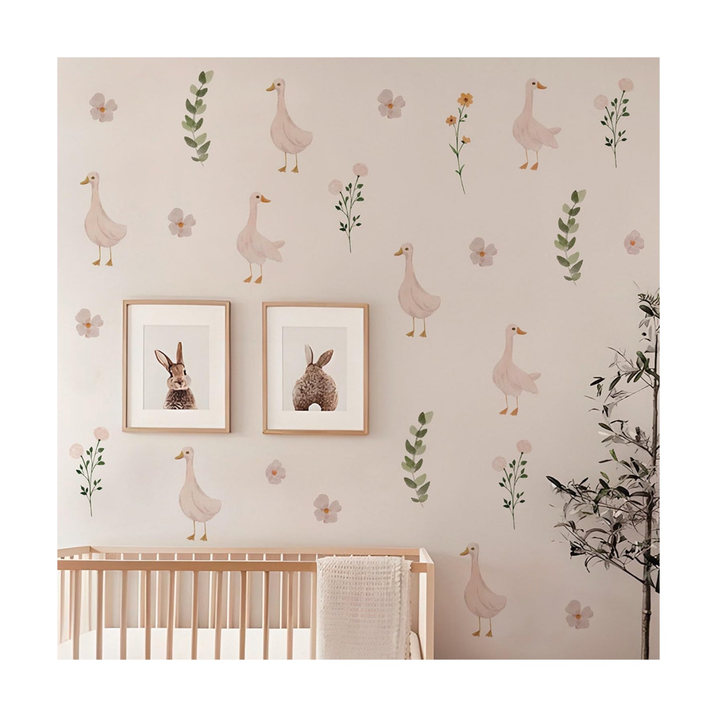 Geese Flora Set of Wall Stickers