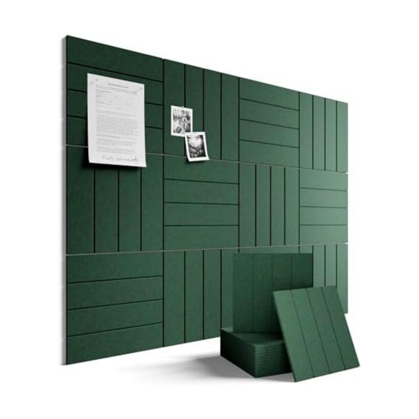 Fluxynara 48" x 36" Large Felt Bulletin Board, Pine Green