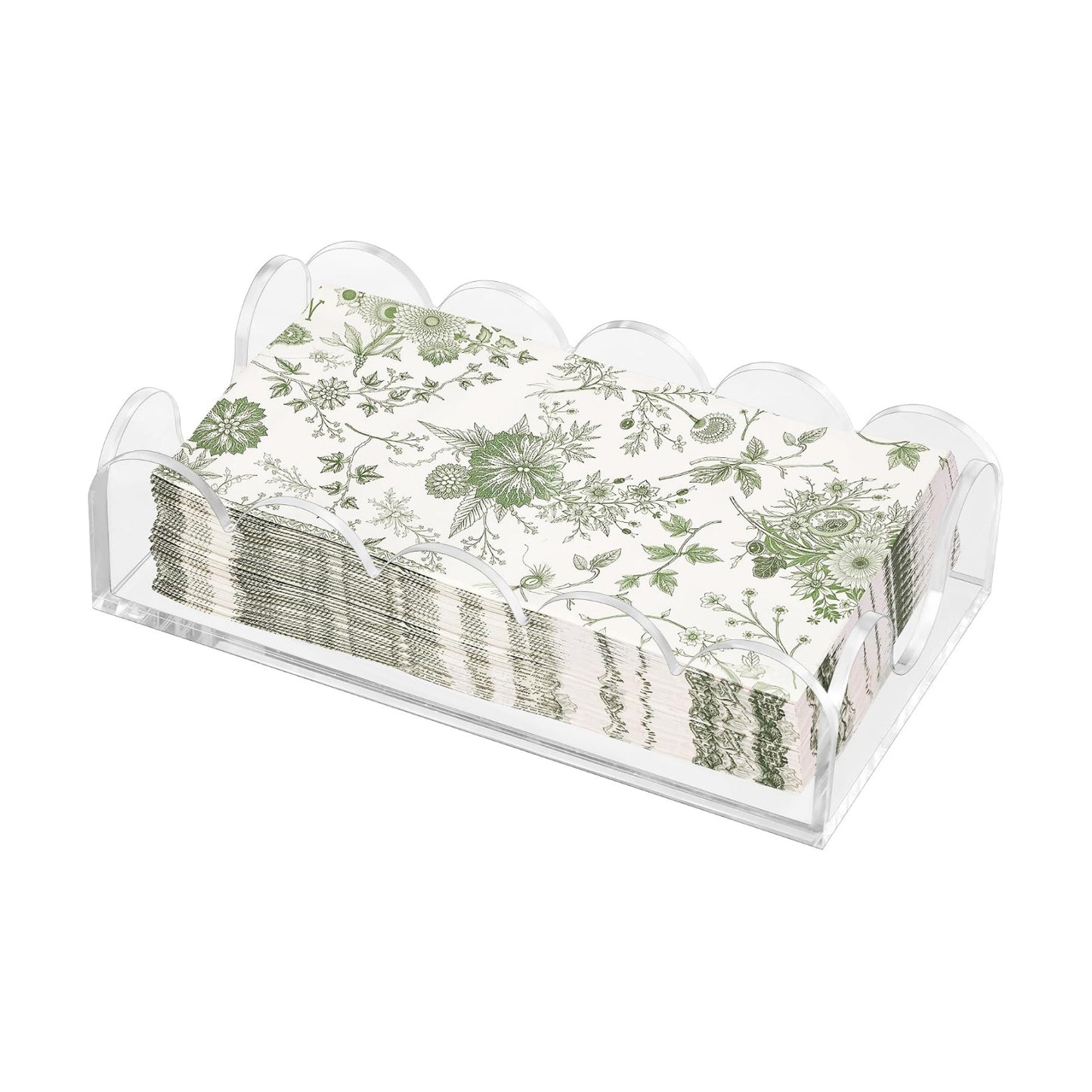 Acrylic Napkin Holder / Guest Towel Holder - Wave / Clear