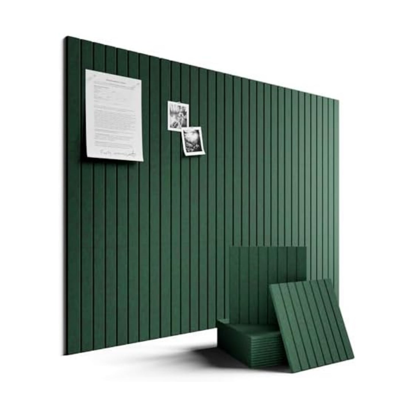 Fluxynara 48" x 36" Large Felt Bulletin Board, Pine Green