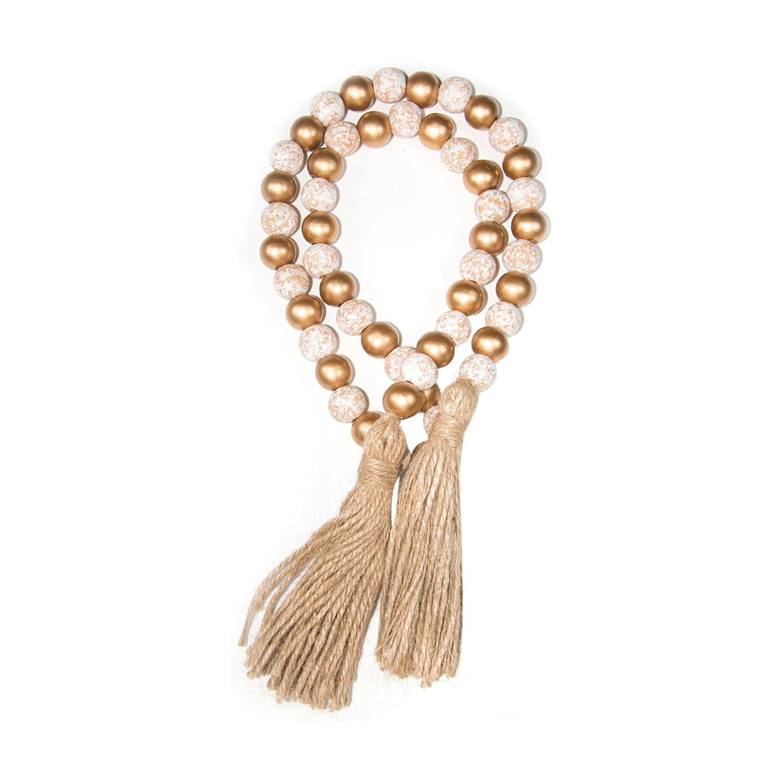 Wood Beads Garland / Gold
