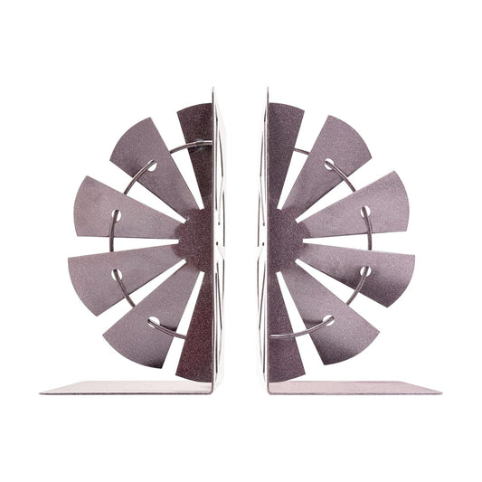 Rustic Windmill Bookends / Decorative Book Holders