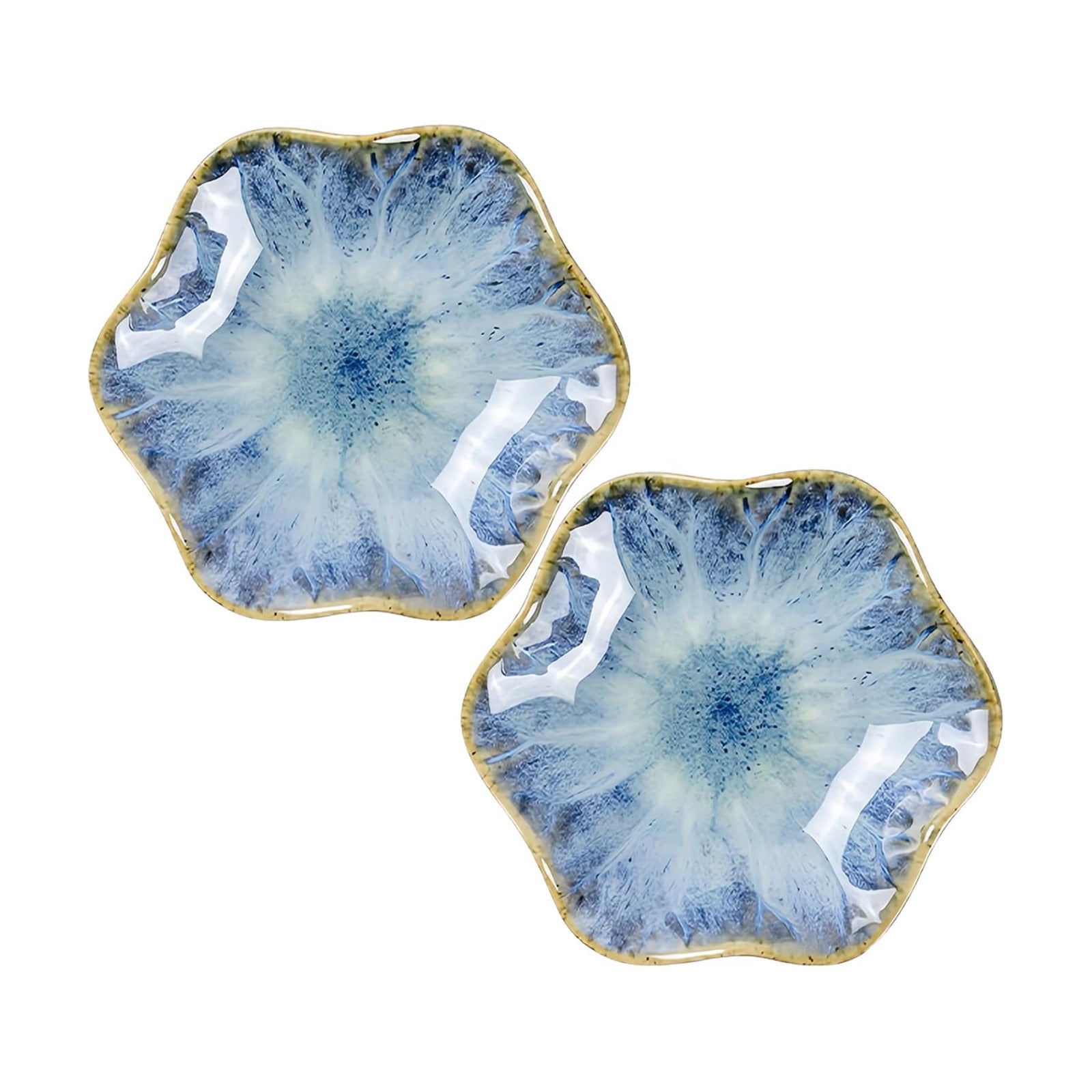 Ring Holder Necklace Small Key / Light Blue / Set of 2