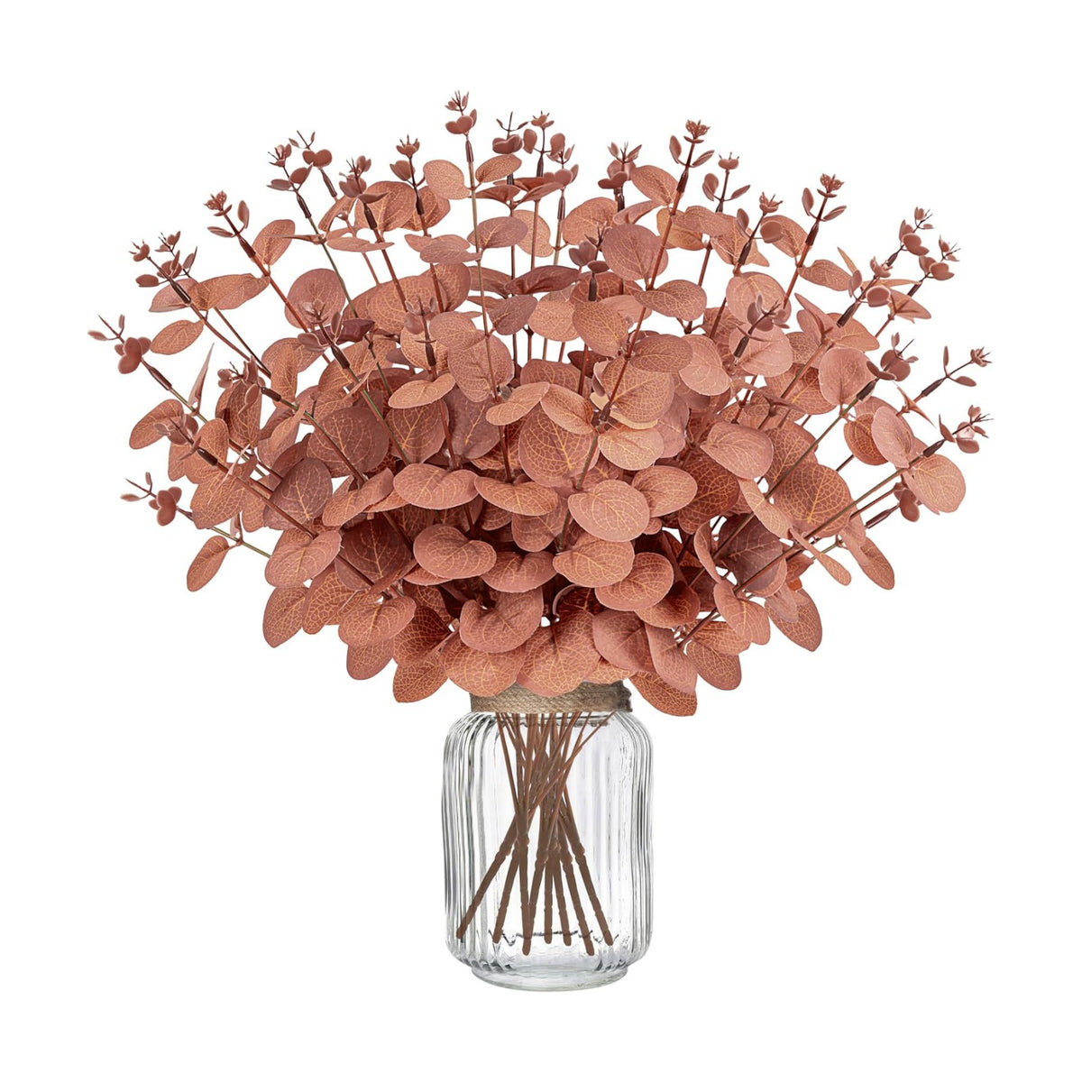 Yen Jean 10PCS Fall Amber Artificial Flowers Decorations for Home, Thanksgiving Fake Plants Autumn Decor Indoor Outdoor Harvest Party Supplies