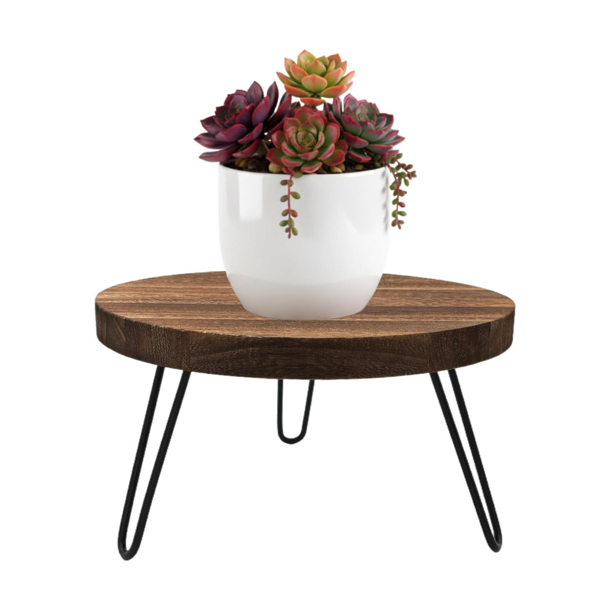 Wood Plant Stand Indoor Outdoor, 12'' Wooden Planter Stands Fit 5-15 in Pot | Plant Stool Flower Pot Stand Gardening