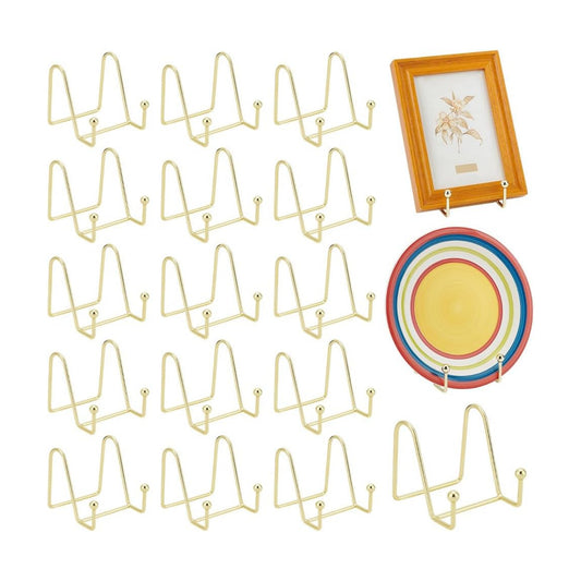 Plate Holder / Gold / 3 Inch / Set of 16