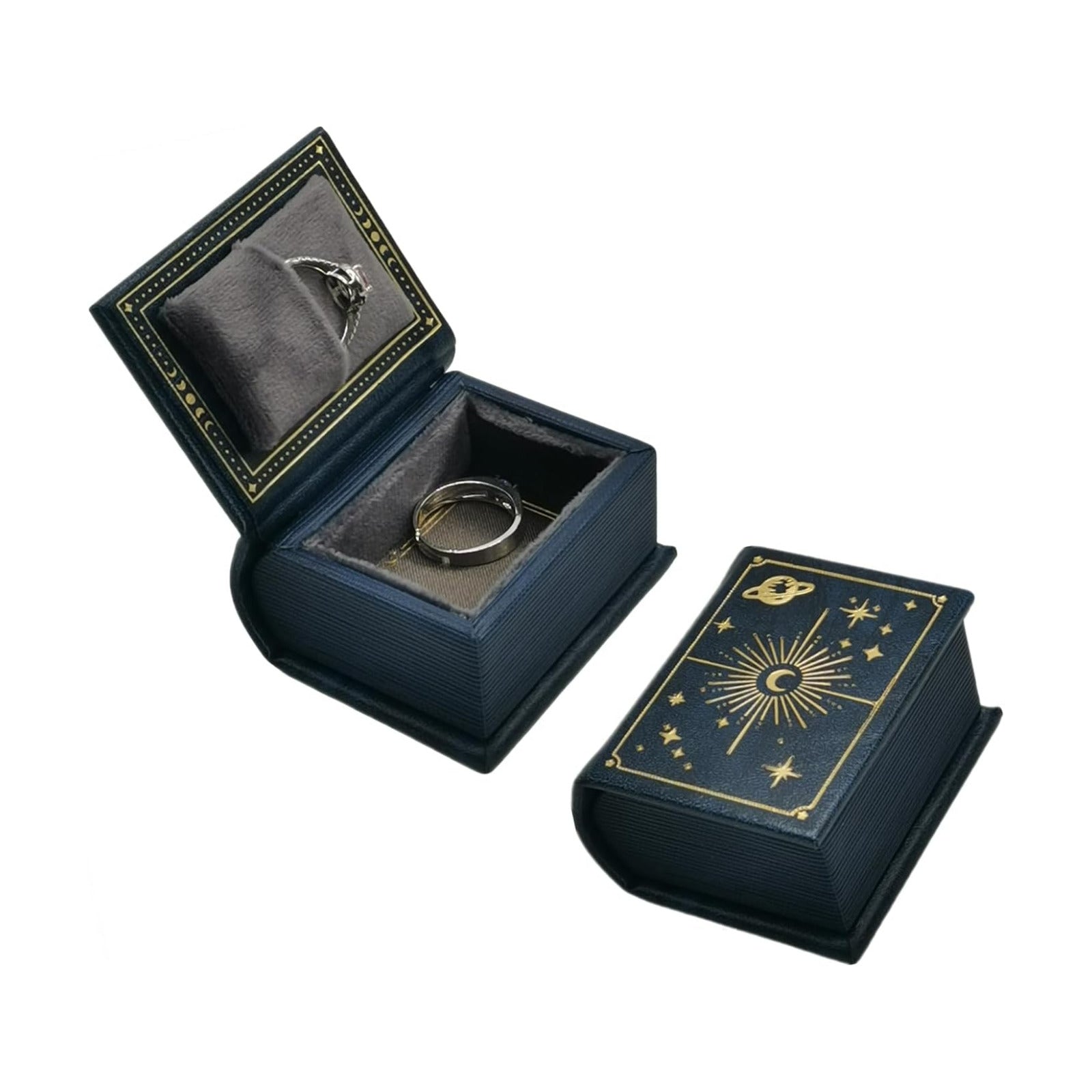 Book Shaped Ring Box / Blue-magic Book