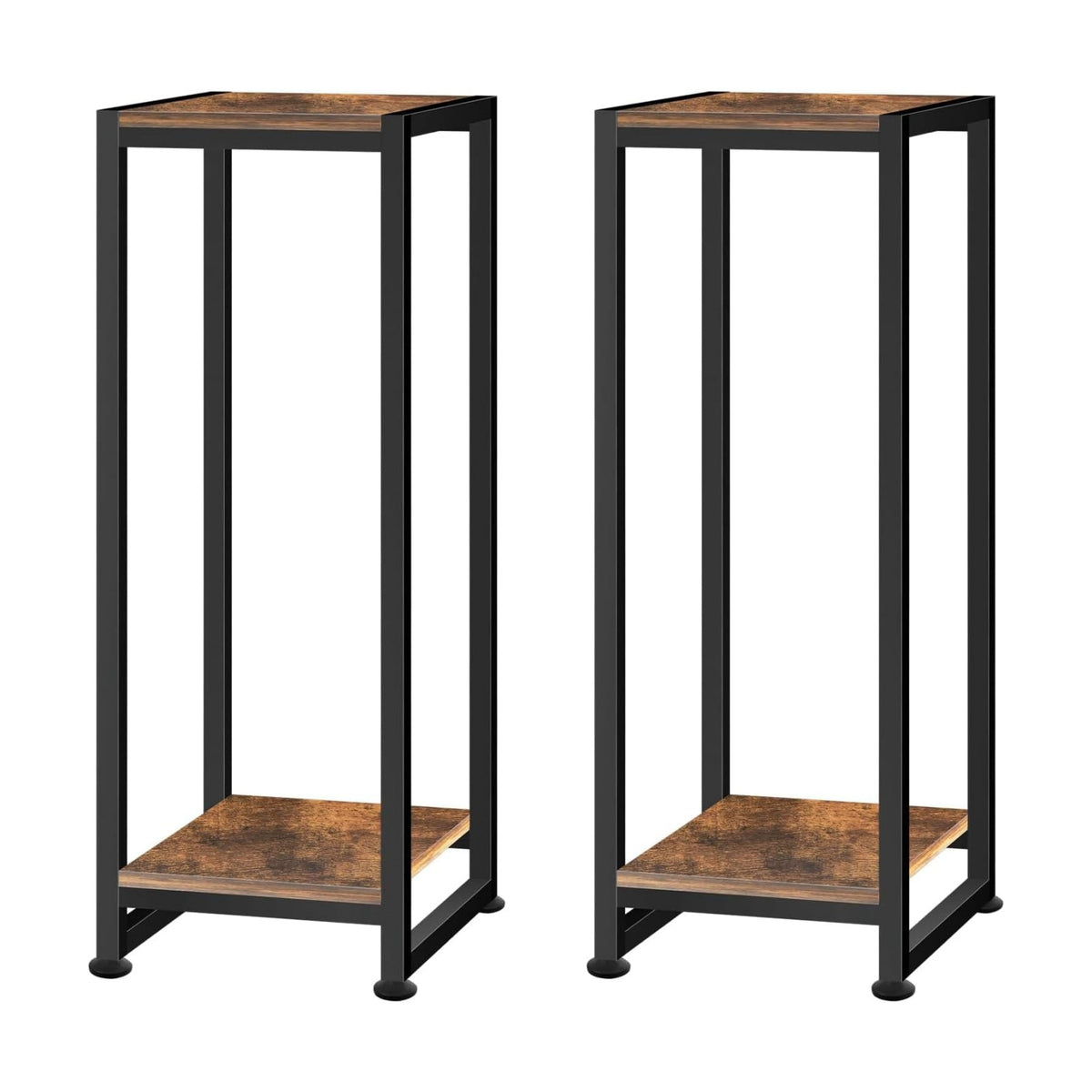 2-Pcak Plant Stand Indoor, 31.5'' Tall Wood Plant Stands Heavy Duty | Pedestal Stand for Indoor Outdoor, Modern Corner
