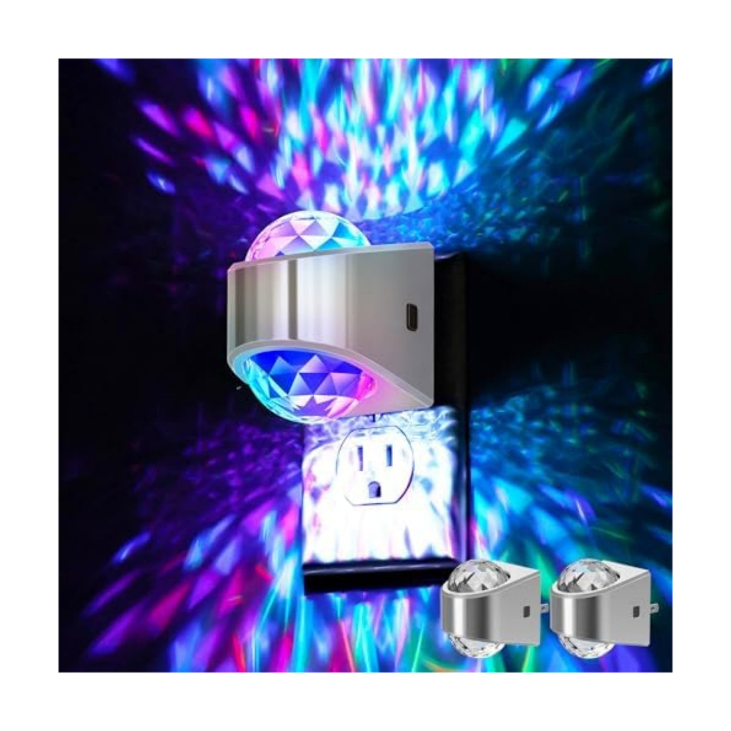 Briignite Night Lights Plug into Wall, Night Light Projector 9-Color RGB