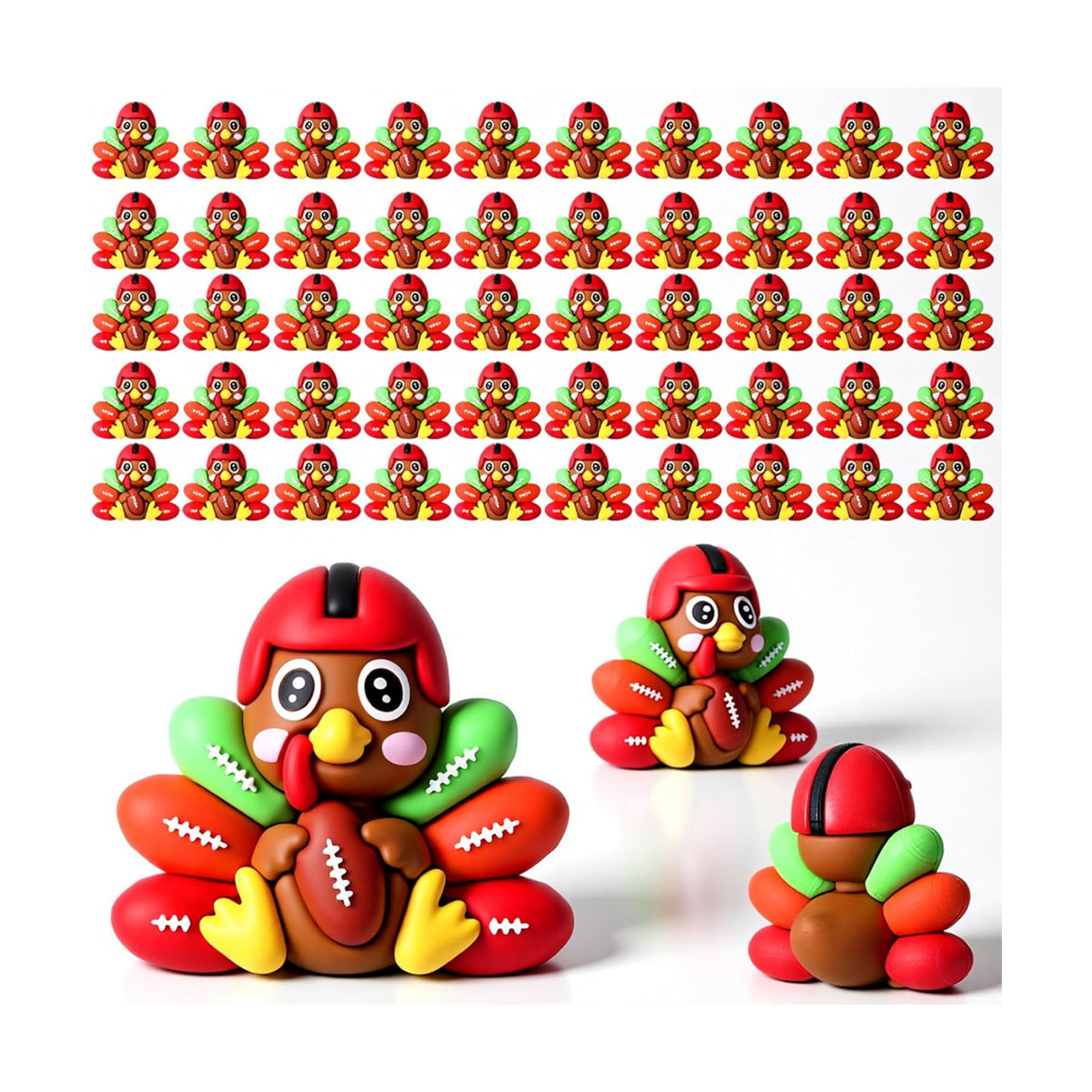 Gemscream 50 Pcs Thanksgiving Mini Turkey to Hide 3D Printed