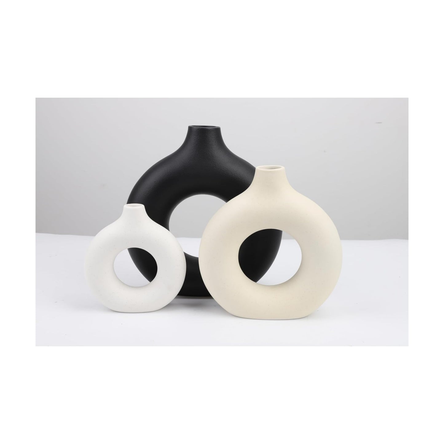 Ceramic Donut Vase Set / Set of 3