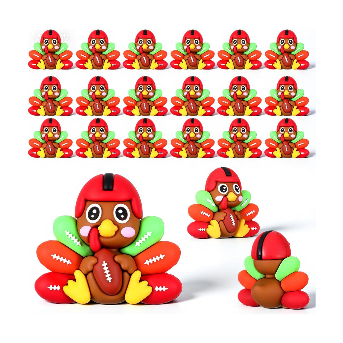 Gemscream 25 Pcs Thanksgiving Mini Turkey to Hide 3D Printed