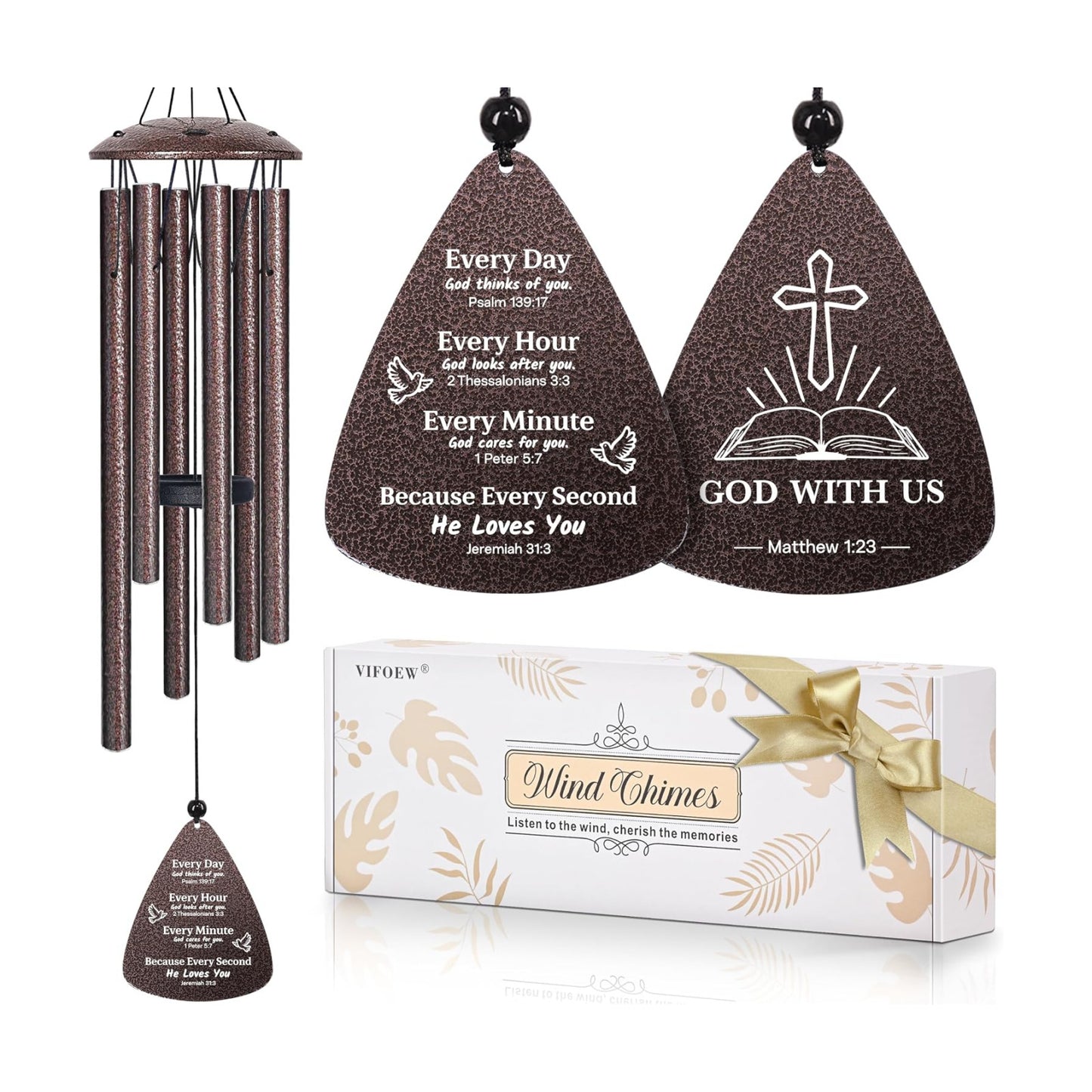 Christian Gifts for Women Men, 32" Wind Chimes, Religious Gifts for Women