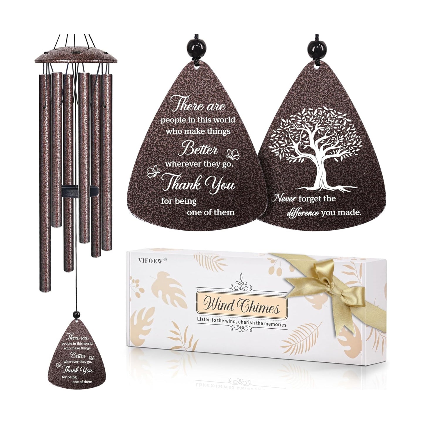 Thank You Gifts for Women Men, 32" Wind Chimes, Teacher Appreciation Gifts