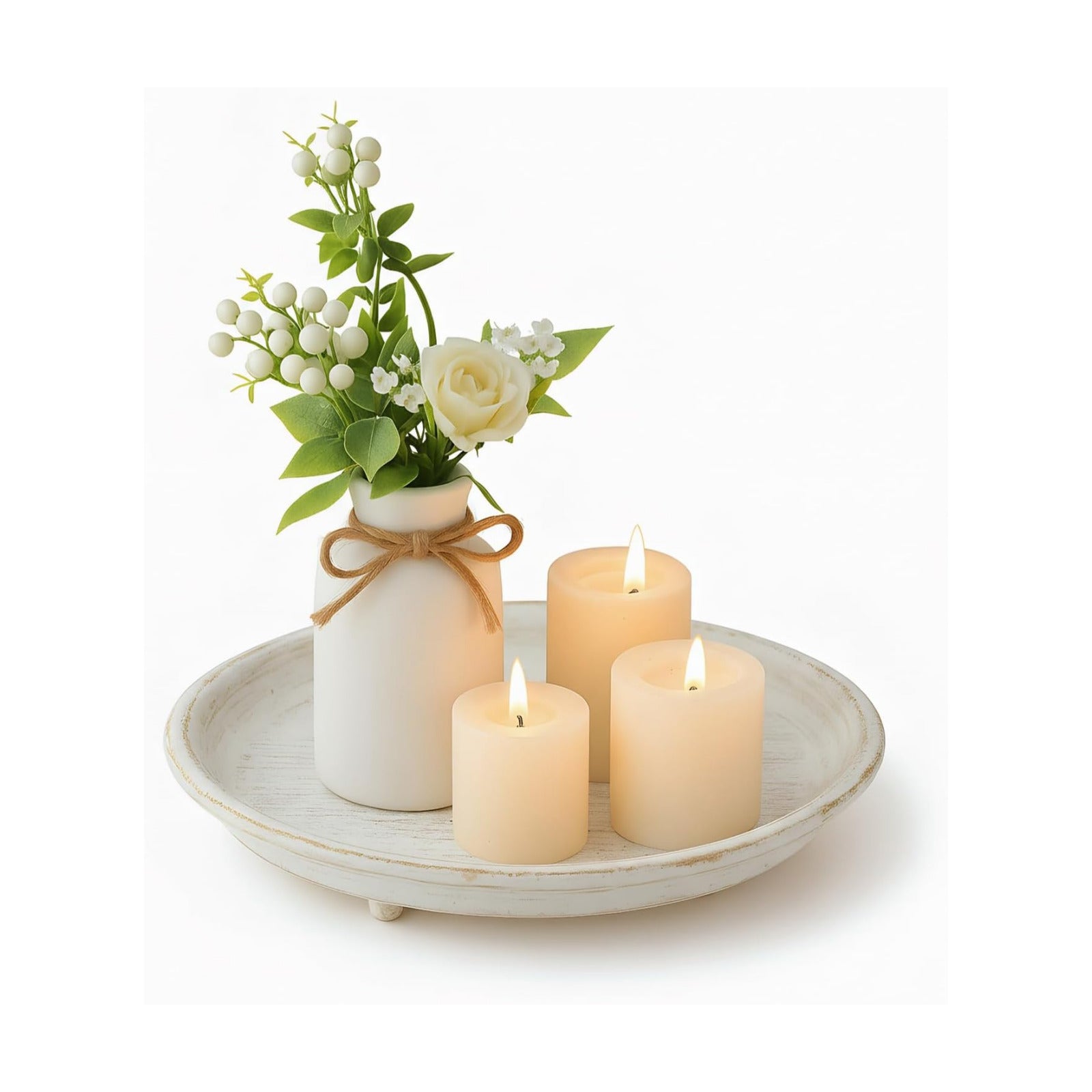 Farmhouse Decorative Tray / White