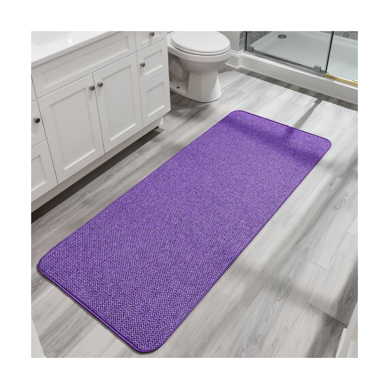 Bath Mat,Ultra Thin Bathroom Runner Rugs,Large Bath Mats for Bathroom,Quick Dry,Non-Slip,Machine Washable,Low Pile,Bath