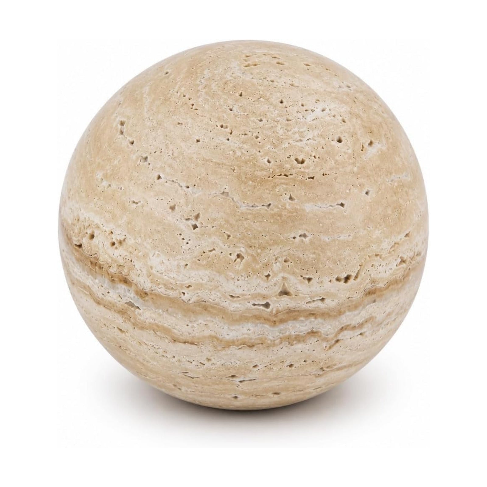 Stone Ball Decor / 12cm Diameter / Natural / 4.72 Inch