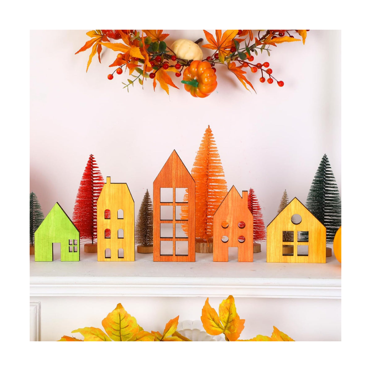Thyle 12 Fall Table Centerpieces Decor Bottle Brush Christmas Trees