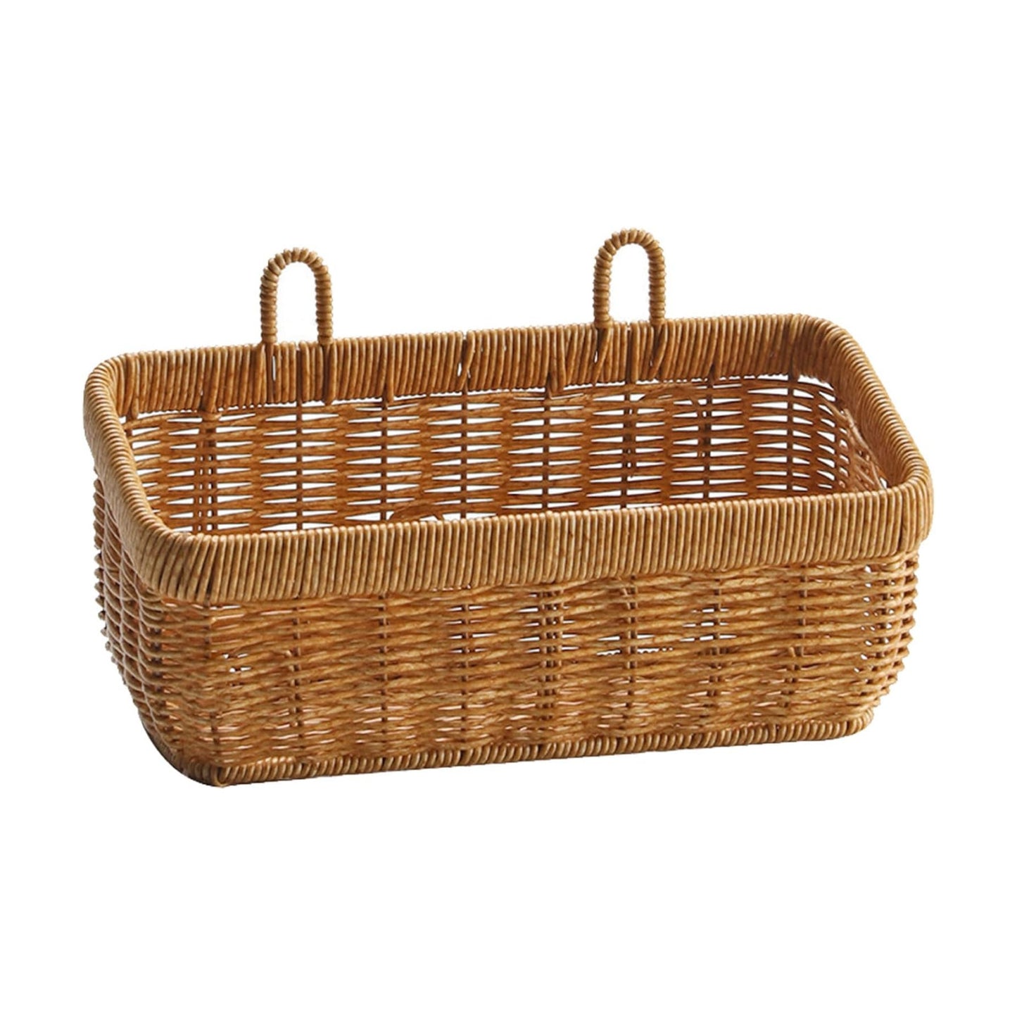 Wall Mounted Woven Rattan Storage Basket / L