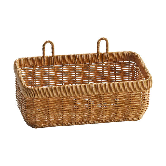 Wall Mounted Woven Rattan Storage Basket / L