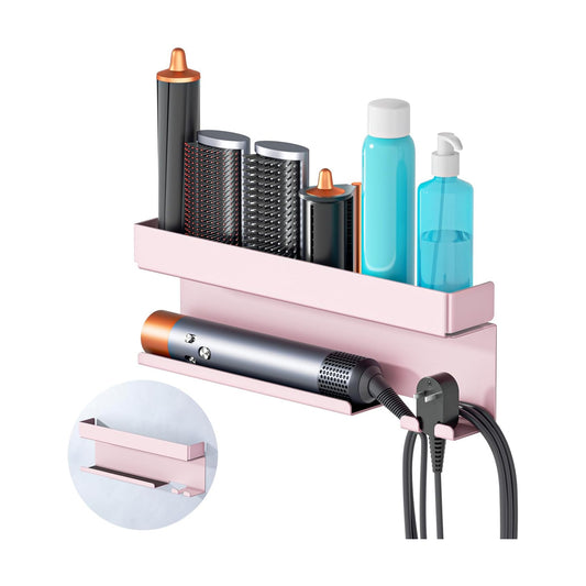 Storage Hair Dryer Holder for Curling Iron Accessories, Hair Tool Organizer Wall Mount, Curling Iron Holder, Bathroom