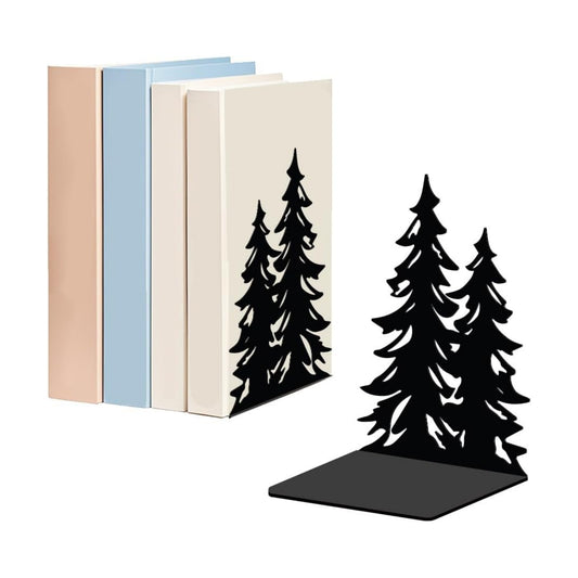 1 Pair Metal Decorative Bookend / Pine Tree