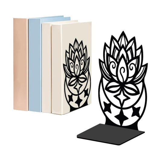 Moon Metal Decorative Bookend / Lotus