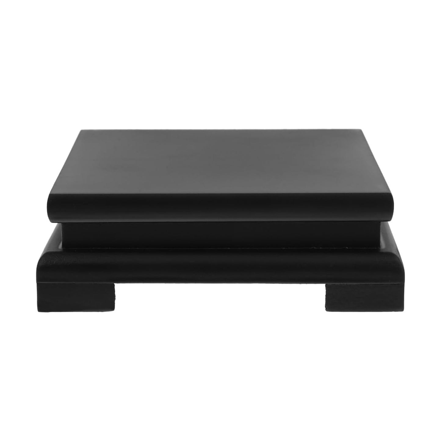 Wood Display Base In Square Pedestal Stand for Vase Statue Plant Pot Decorative / 5.90 x 5.90 x 1.96