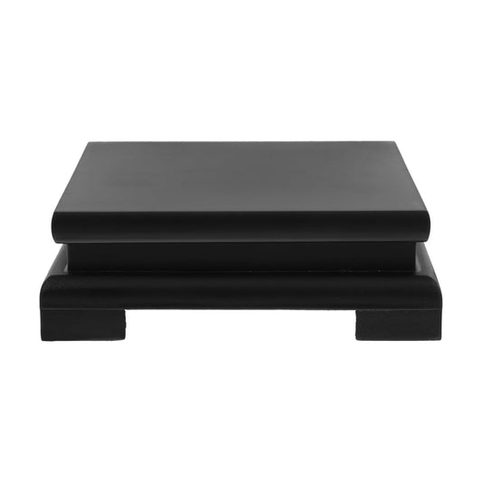 Wood Display Base In Square Pedestal Stand for Vase Statue Plant Pot Decorative / 5.90 x 5.90 x 1.96