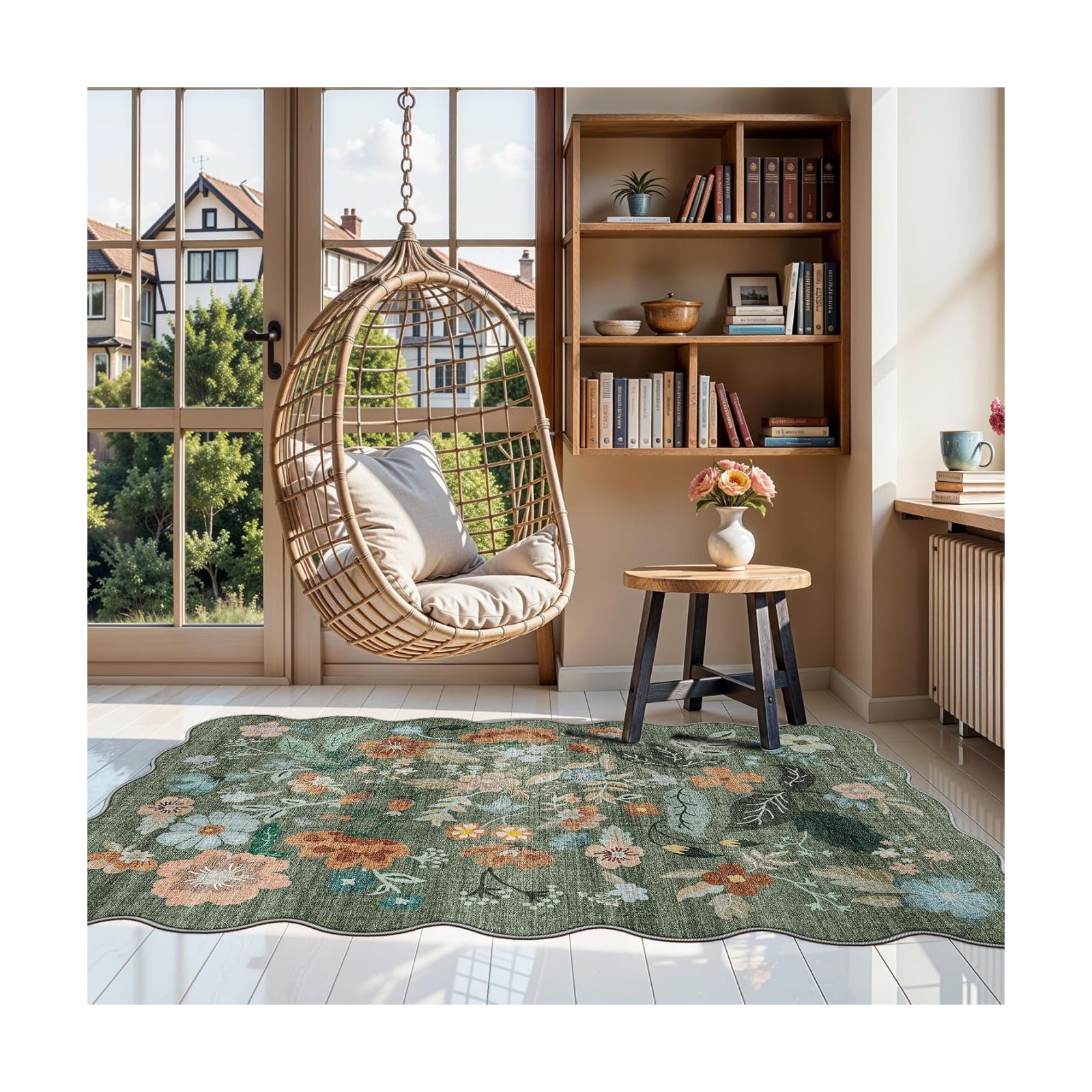 Washable 3x5 Entryway Area Rugs: Ultra Soft Low Pile Carpet for Kitchen Nursery Indoor Light-Weight Doormat Rug with