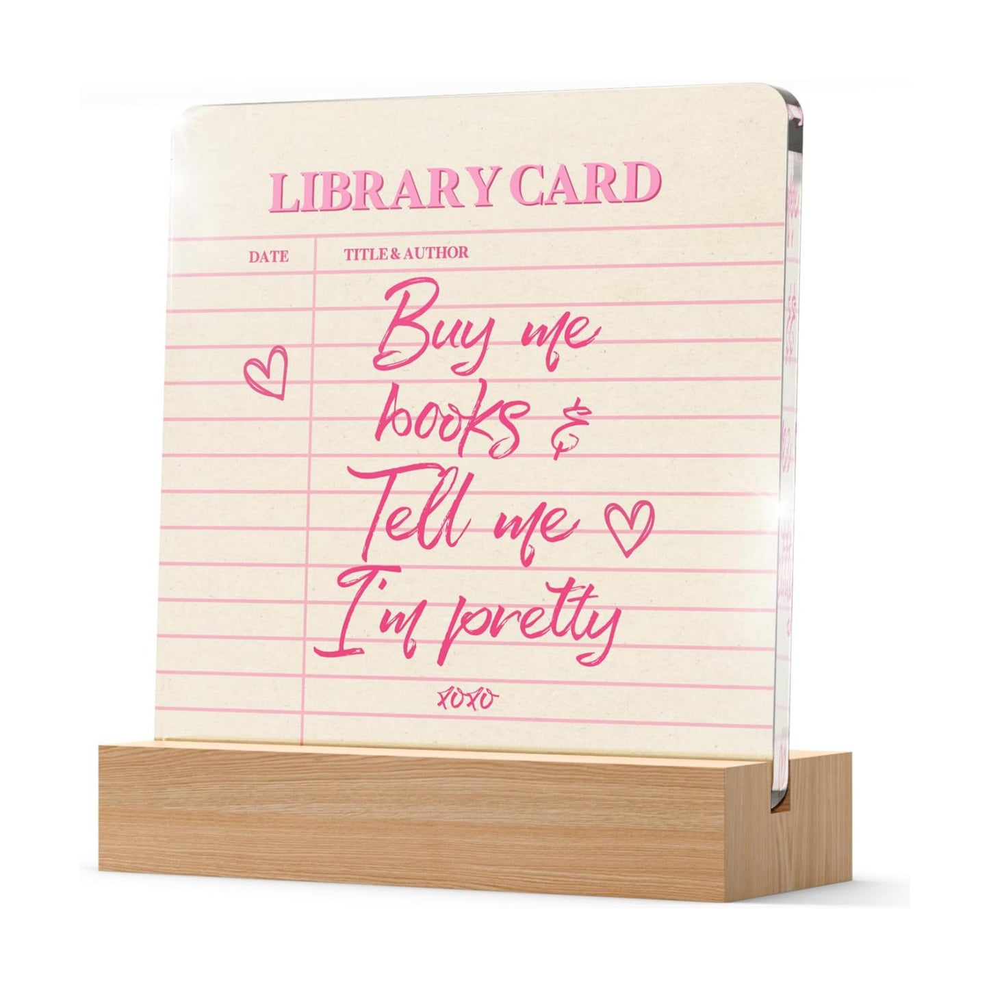 Wooden Stand for Women Book Lovers