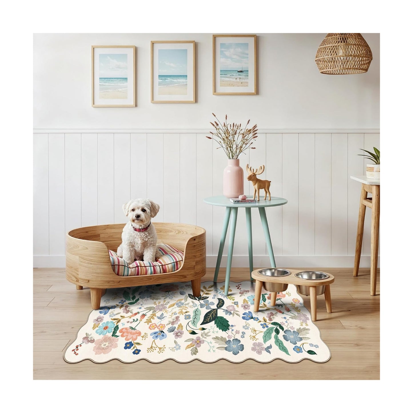 Washable 2x4 Entryway Area Rugs: Vintage Water Resistant Kitchen Rug Non-Slip Durable Doormat Ultra Soft Living Room