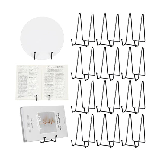 Metal Plate Display Stands / Black / 6 Inch / Set of 12