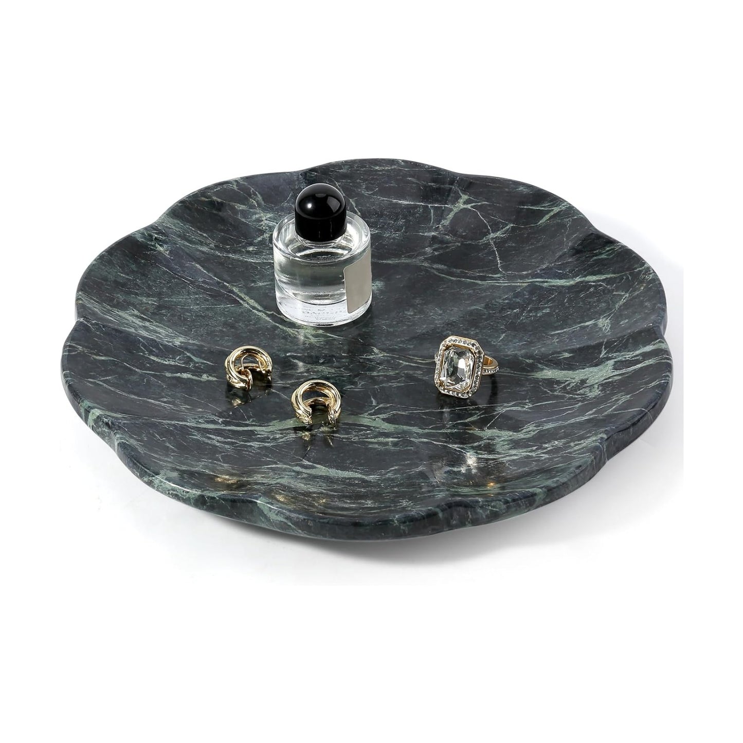 Stone Tray / Marble Tray / Verde Alpi / Natural / Set of 8