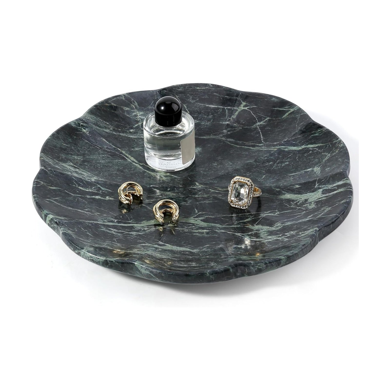 Stone Tray / Marble Tray / Verde Alpi / Natural / Set of 8