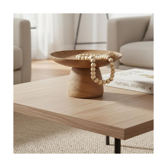 Faux Wood Decorative Bowl / Brown