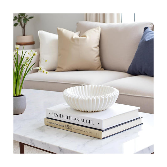 Decorative Bowl Modern Home Decor / White B