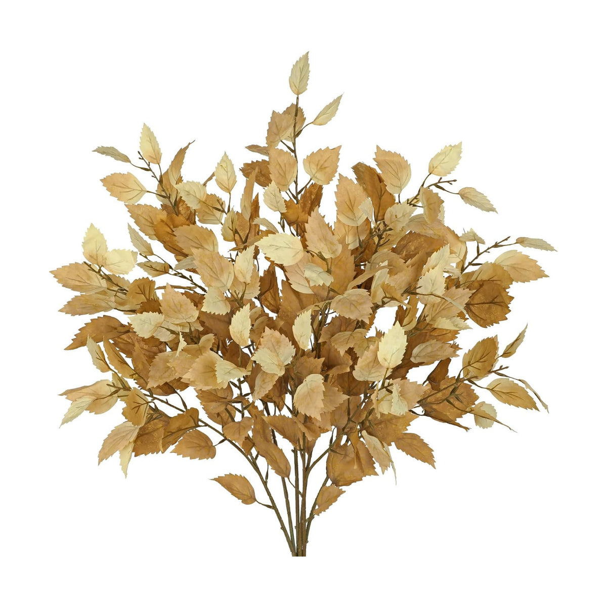 Artificial Fall Birch Leaves Stem - 6 Pcs Faux Autumn Greenery Long Stems 33.4" Tall Fake Plants with Branches Decorations for Thanksgiving Wedding Centerpieces Home Table Decor Floral Arrangements