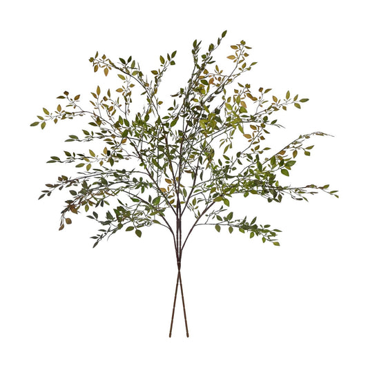43.3" Nandina Branches Tall Faux Plant Stems for Vase / Orange / Set of 2