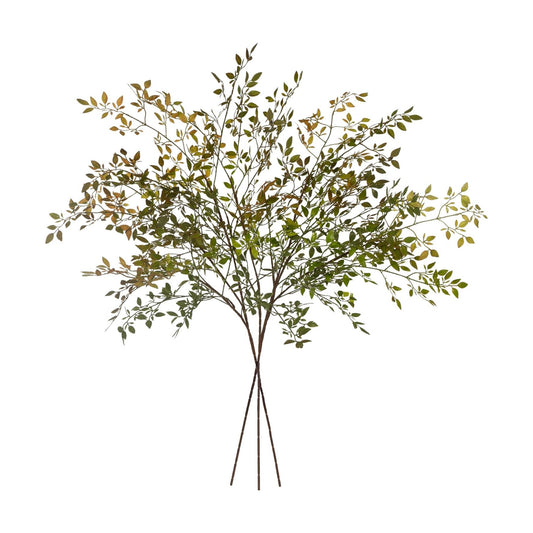 Greenery Stems for Vase Faux Plants / Orange / Set of 3