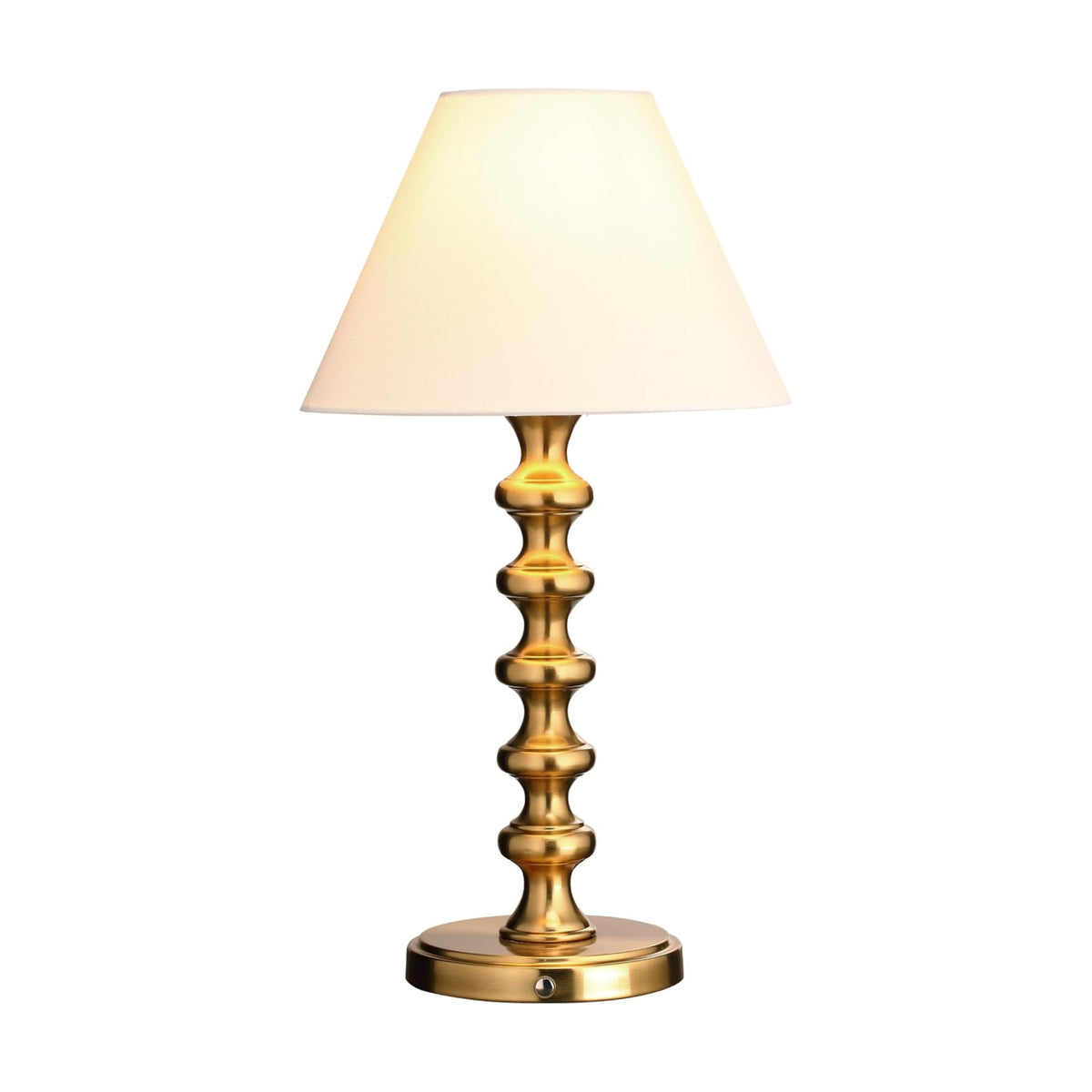 O'Bright Ember Rechargeable Table Lamp (Antique Brass_Baluster)