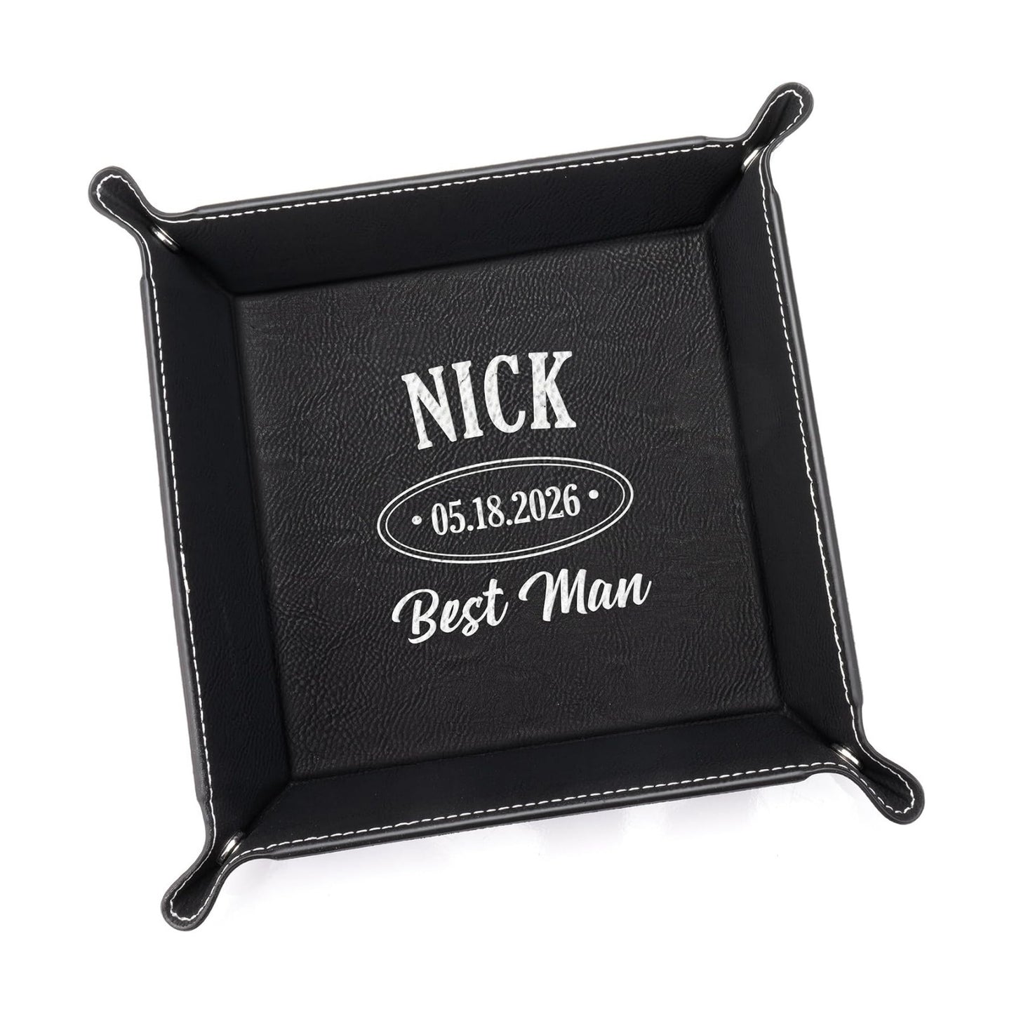 Personalized Groomsman Valet Tray / Black - Groomsman