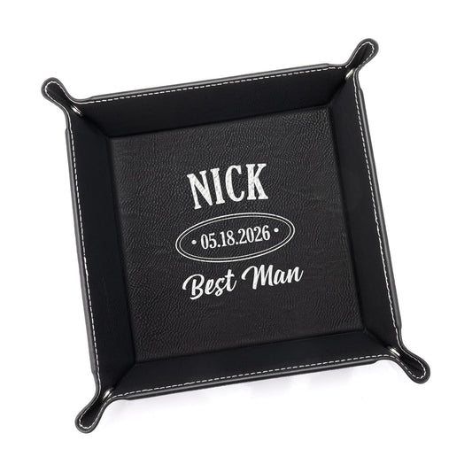 Personalized Groomsman Valet Tray / Black - Groomsman