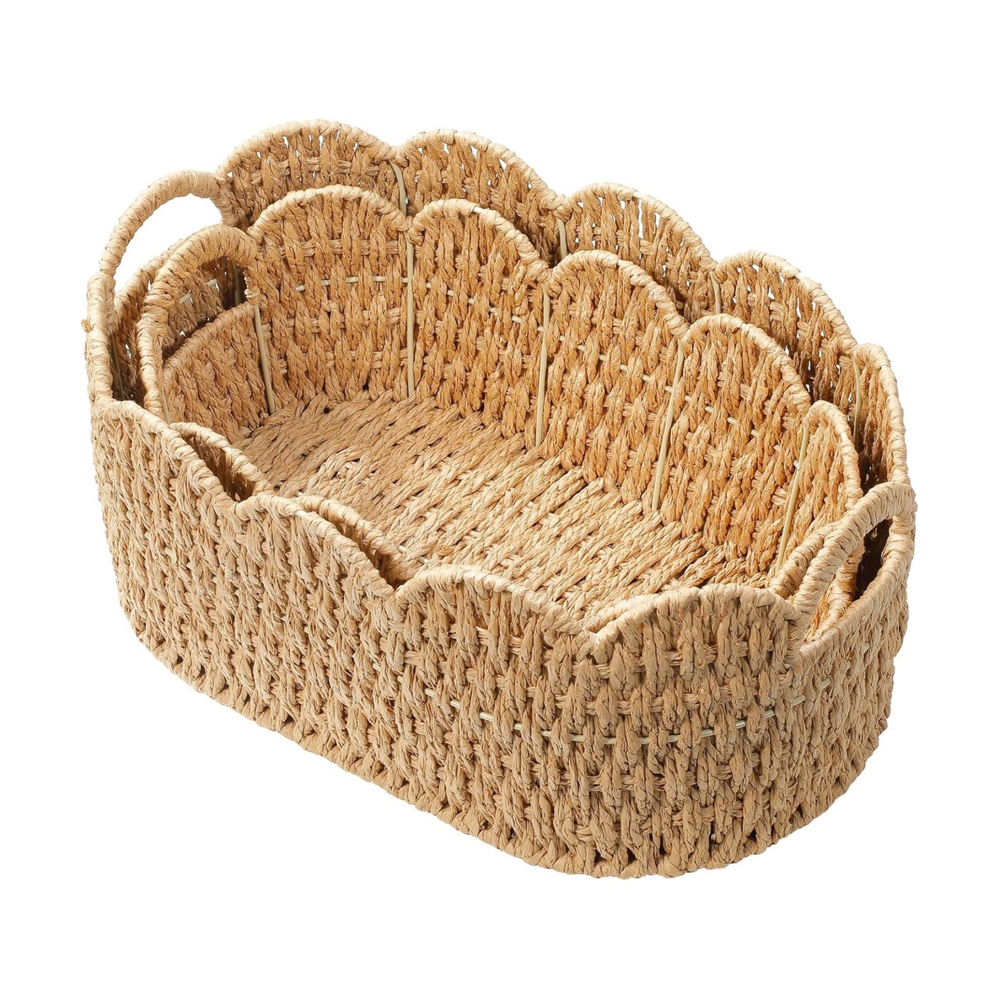 Woven Storage Baskets / Natural / Set of 2